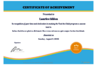 Free Certificate Of Achievement Template – Pdf Templates throughout Certificate Of Achievement Template For Kids