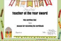 Free Certificate Of Appreciation For Teachers | Customize Online throughout Teacher Appreciation Certificate Free Printable