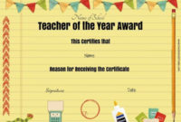 Free Certificate Of Appreciation For Teachers | Customize Online within Teacher Of The Month Certificate Template