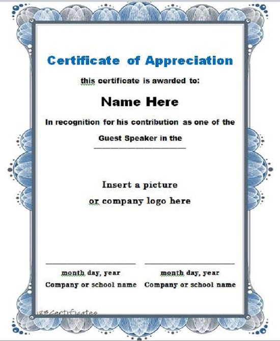 Free Certificate Of Appreciation Template Downloads (5 pertaining to Quality Felicitation Certificate Template