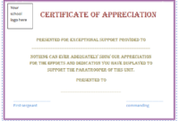 Free Certificate Of Appreciation Template (Purple Border pertaining to Best Free Employee Appreciation Certificate Template