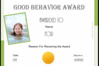 Free Certificate Of Good Behavior | Customize & Print for Quality Good Behaviour Certificate Templates