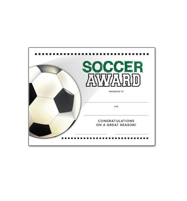 Free Certificate Templates For Youth Athletic Awards for New Soccer Achievement Certificate Template