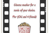Free Cinema Voucher Template | Gift Certificate Template throughout Movie Gift Certificate Template