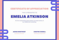 Free, Custom Printable Appreciation Certificate Templates intended for New Thanks Certificate Template