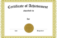 Free Customizable Certificate Of Achievement With Regard To inside Certificate Of Attainment Template