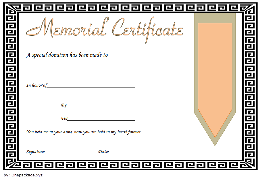 Free Donation In Memory Of Certificate Template 3 | Two pertaining to Donation Certificate Template Free 14 Awards