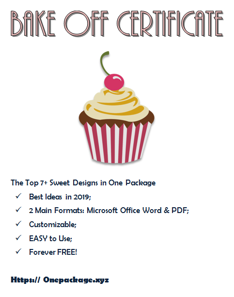 Free Download The Top 7+ Extraordinary Templates Of throughout Certificate For Baking 7 Extraordinary Concepts