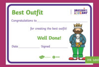 Free! – Dressedthe Kids Day Best Outfit Certificate intended for Fresh Best Dressed Certificate