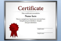 Free Editable Certificate Template For Powerpoint inside Certificate Of Participation Template Ppt