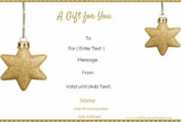 Free Editable Christmas Gift Certificate Template | 23 Designs intended for Homemade Christmas Gift Certificates Templates