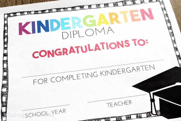 Free, Editable Kindergarten Certificates And Graduation for New Printable Kindergarten Diploma Certificate