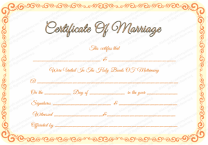 Free Editable Marriage Certificate Template regarding Quality Marriage Certificate Editable Template