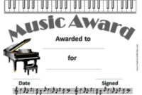 Free Editable Music Certificate Template – Free And Customizable regarding Quality Piano Certificate Template Free Printable