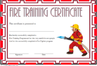 Free Firefighter Certificate Template 4 | Training for Firefighter Certificate Template