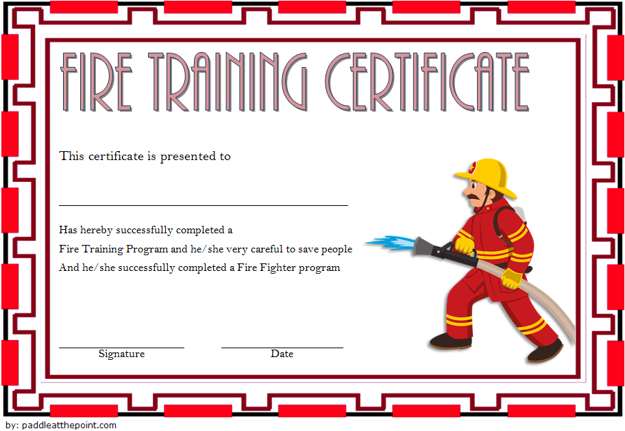 Free Firefighter Certificate Template 4 Training for Firefighter