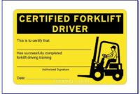 Free Forklift Training Certification Card Template inside Forklift Certification Card Template