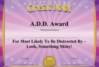 Free Funny Award Certificate Templates For Word (6 with Best Free Funny Award Certificate Templates For Word