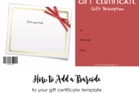 Free Gift Certificate Template | 101 Designs | Customize throughout Homemade Gift Certificate Template
