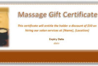 Free Gift Certificate Template: 20+ Best Printable Designs with Massage Gift Certificate Template Free Printable