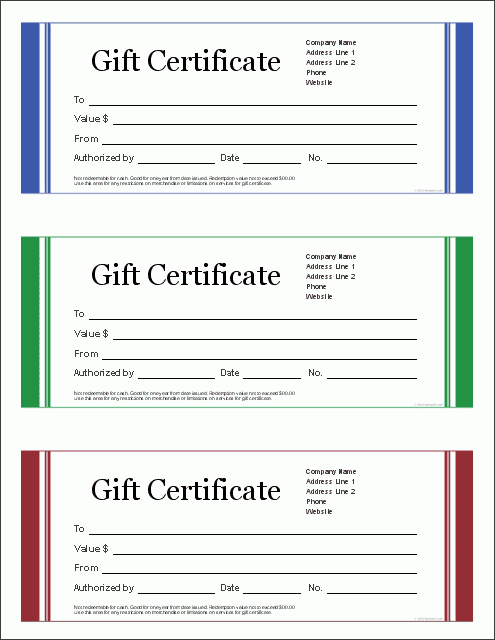 Free Gift Certificate Template And Tracking Log in Fresh Small Certificate Template