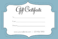 Free Gift Certificate Template, Gift Card Template, Free pertaining to Indesign Gift Certificate Template