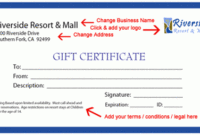 Free Gift Certificate Templates – Printable & Blank throughout Best Company Gift Certificate Template