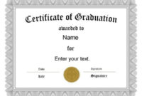 Free Graduation Certificate Templates | Customize Online for Grade Promotion Certificate Template Printable