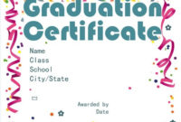 Free Graduation Certificate Templates within Free Printable Graduation Certificate Templates