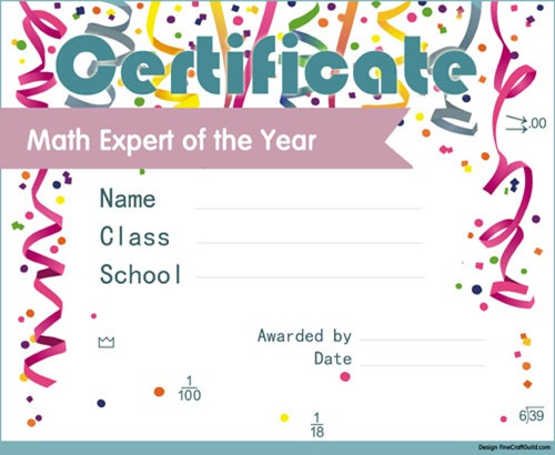 Free Graduation Certificate Templates within Fresh 9 Math Achievement Certificate Template Ideas