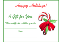 Free Holiday Gift Certificates Templates To Print within Homemade Christmas Gift Certificates Templates
