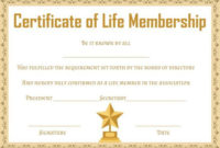 Free Life Membership Certificate Templates | Certificate regarding New Member Certificate Template