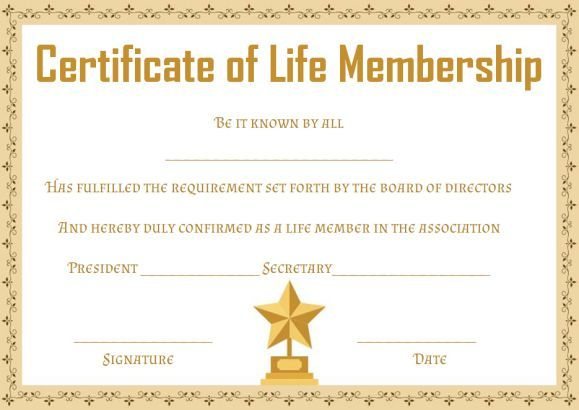 Free Life Membership Certificate Templates | Certificate with regard to Life Membership Certificate Templates