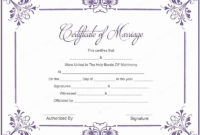 Free Marriage Certificate Download Lovely 10 Marriage throughout Marriage Certificate Template Word 10 Designs