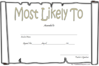 Free Most Likely To Certificate Template 6 In 2020 regarding Free Most Likely To Certificate Templates