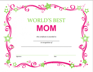 Free Mothers Day Printable Certificate | Mother'S Day Gift intended for Mothers Day Gift Certificate Templates