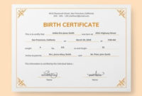 Free Official Birth Certificate Template – Word (Doc) | Psd regarding Best Official Birth Certificate Template