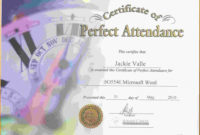 Free Perfect Attendance Certificate Template | Perfect with regard to Perfect Attendance Certificate Free Template