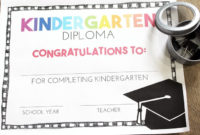 Free Pre-K And Kindergarten Graduation Diplomas – Teach Junkie within Printable Kindergarten Diploma Certificate