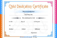 Free Printable Baby Dedication Certificate Format In Dodger in Quality Baby Dedication Certificate Templates