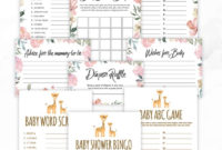 Free Printable Baby Shower Games – Volume 3 | Instant Download pertaining to Best Baby Shower Gift Certificate Template Free 7 Ideas