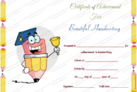 Free Printable Beautiful Handwriting Award Certificate Template regarding Best Handwriting Award Certificate Printable