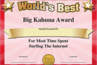 Free Printable Certificates – Funny Printable Certificates for Best Free Funny Award Certificate Templates For Word