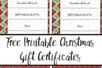 Free Printable Christmas Gift Certificates: 7 Designs, Pick regarding Free Printable Best Husband Certificate 7 Designs