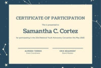 Free, Printable Custom Participation Certificate Templates with Quality Certificate Of Participation Template Pdf