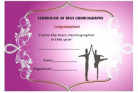 Free Printable Dance Certificates Unique Dance Certificate for Dance Award Certificate Templates