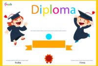 Free Printable Diploma Template Kids Certificate ⋆ بالعربي with regard to Unique Preschool Graduation Certificate Template Free