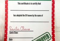 Free Printable Elf Adoption Certificate – Adopt Your Elf On with regard to Elf Adoption Certificate Free Printable