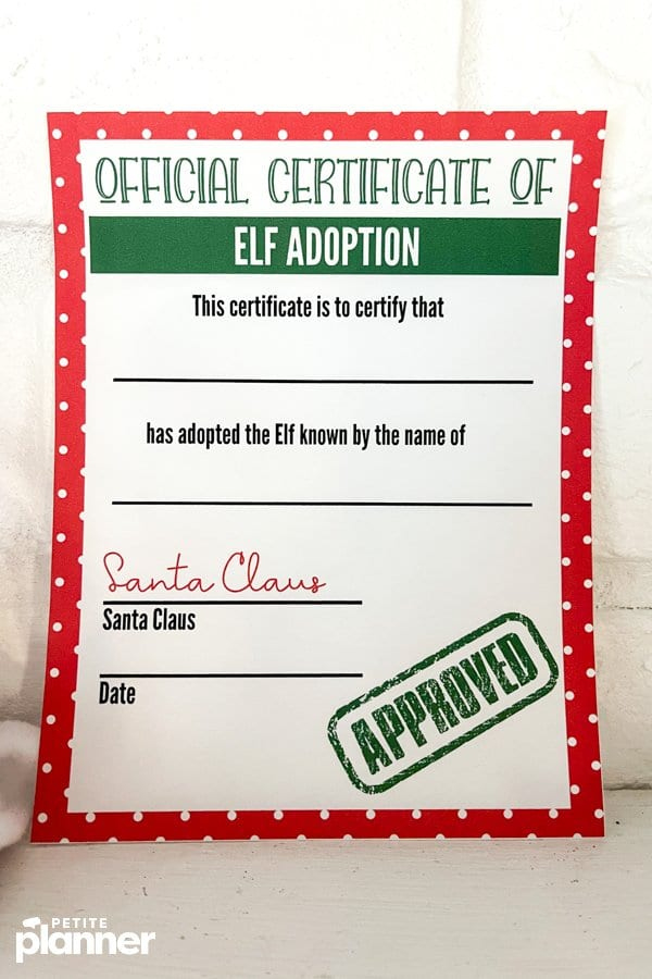 Free Printable Elf Adoption Certificate - Adopt Your Elf On with regard to Elf Adoption Certificate Free Printable