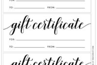 Free Printable Gift Certificate Template In 2020 | Free With throughout Black And White Gift Certificate Template Free
